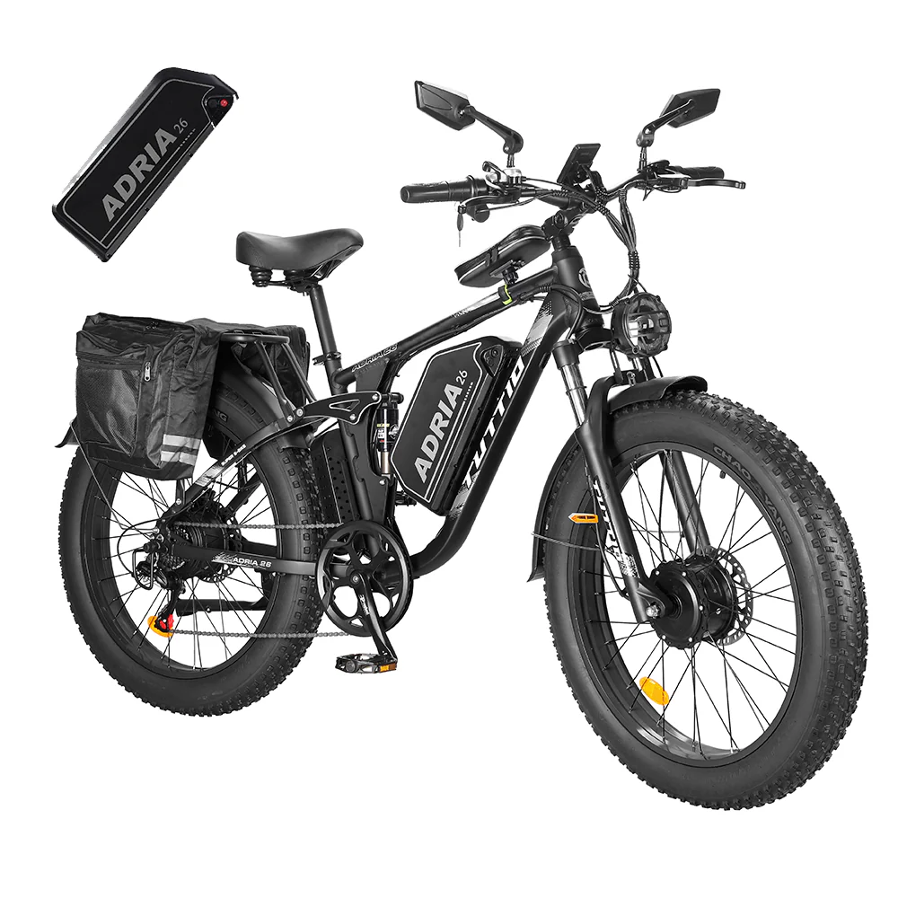 Tuttio Adria26 52V 6000W Long Range Electric Bike With Extra Battery - Image 4