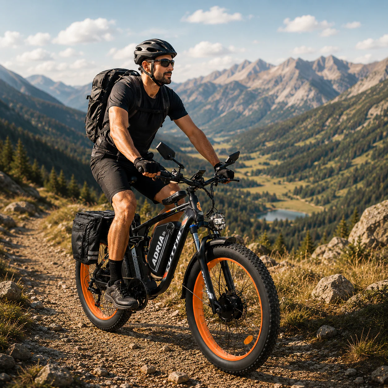 Tuttio Adria26 Orange Dual Motor Electric Bike - Image 4