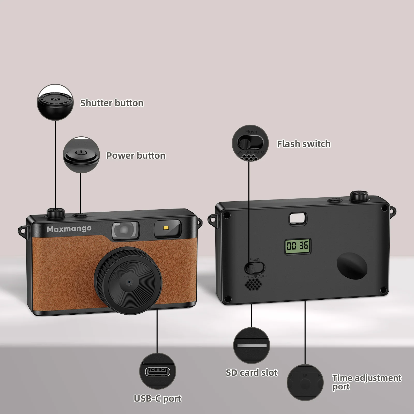 Tuttio Ebike Riding Camera | Maxmango D53 Vintage Digital Camera - Image 5