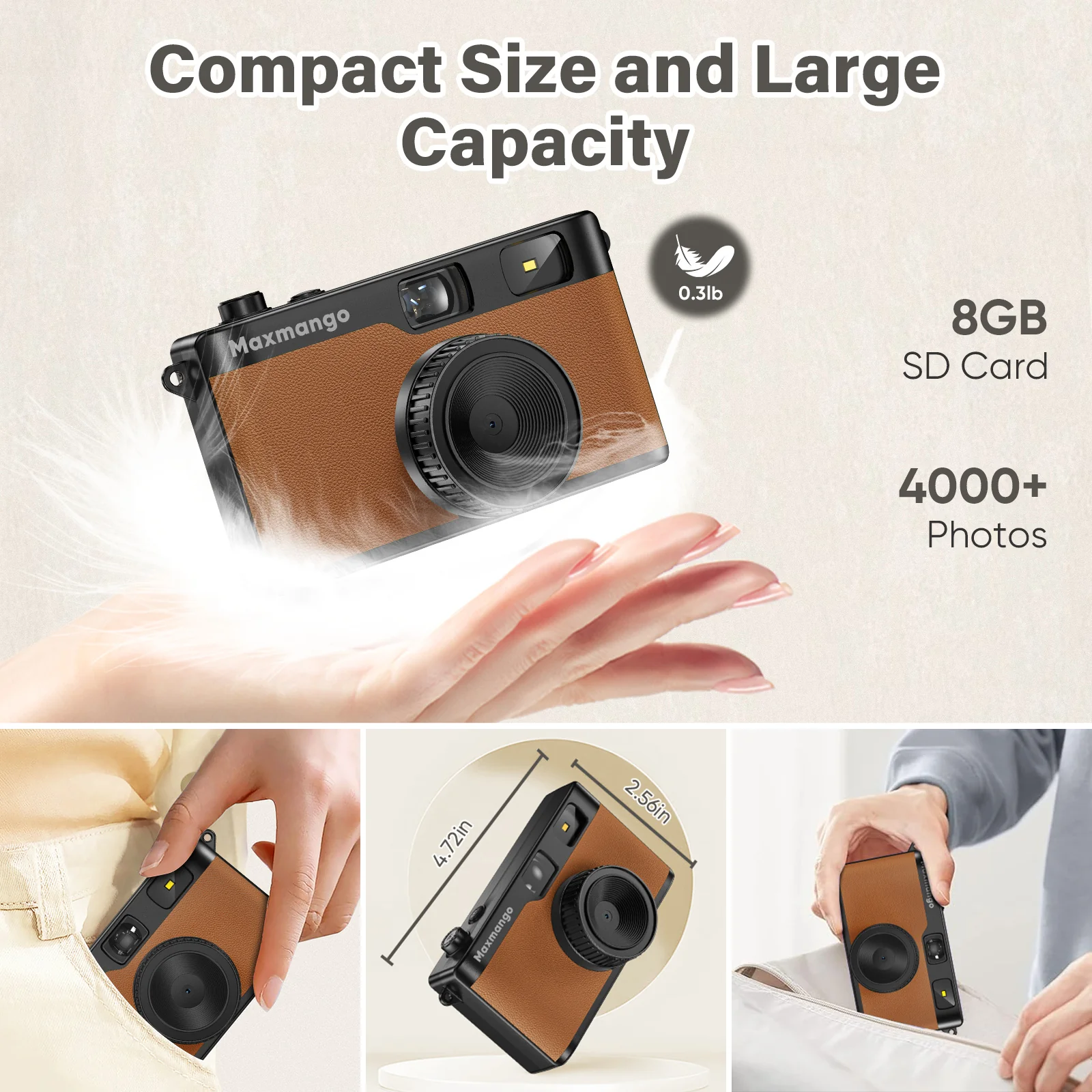 Tuttio Ebike Riding Camera | Maxmango D53 Vintage Digital Camera - Image 8