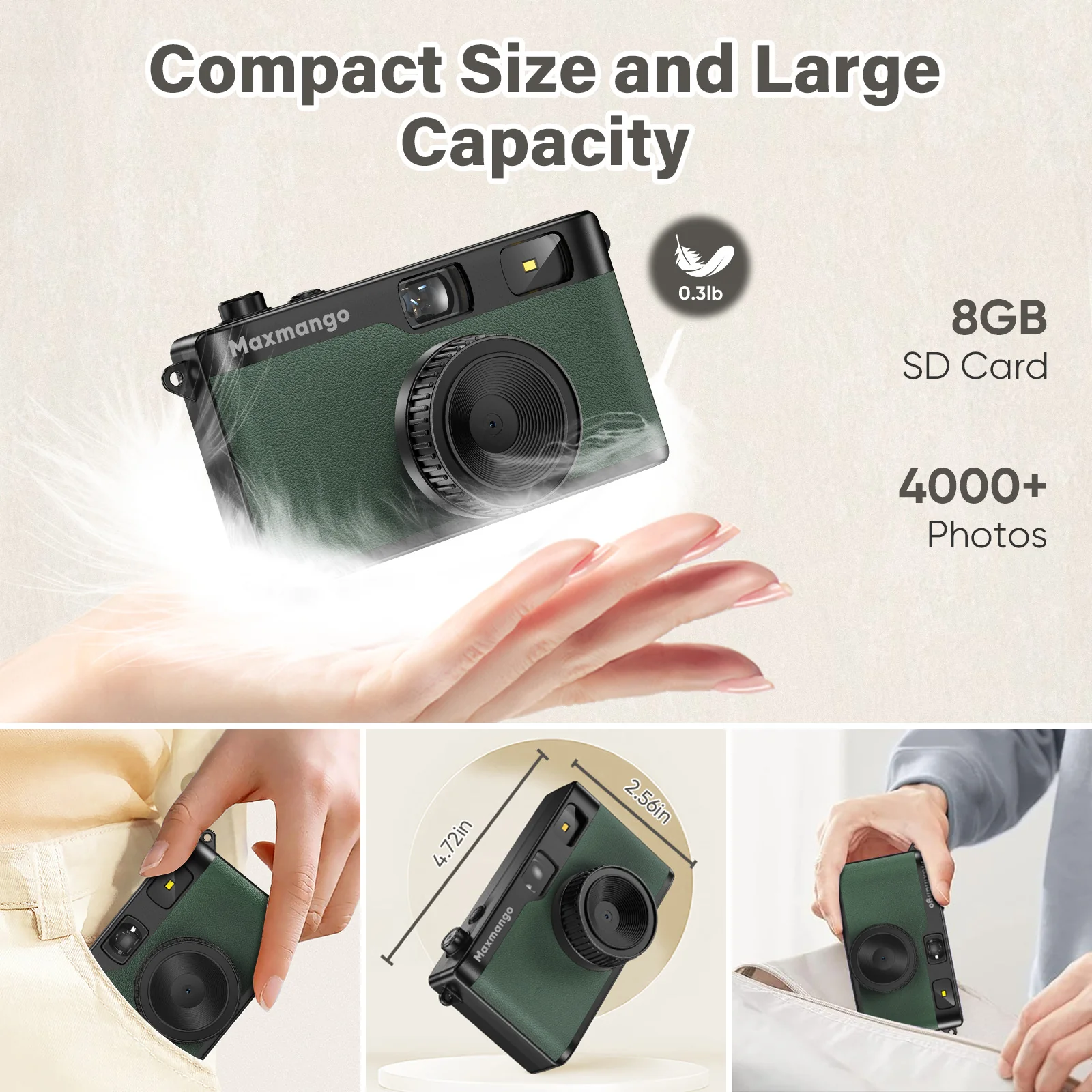 Tuttio Ebike Riding Camera | Maxmango D53 Vintage Digital Camera - Image 9
